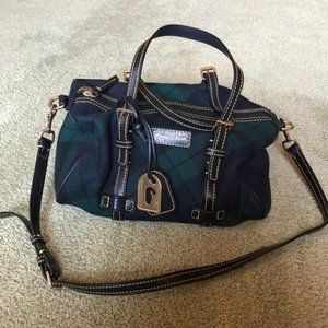 Dooney & Bourke Wool Tartan Barrel Bag